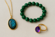 How to Style Labradorite, Malachite & Amethyst in Everyday Fashion